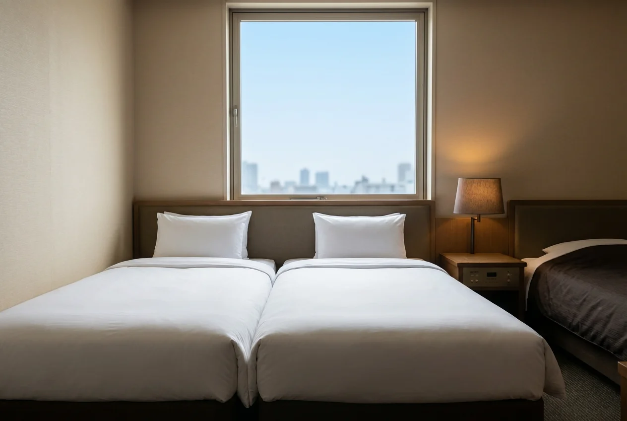 Même chambre lumineuse et accueillante, finition pro
